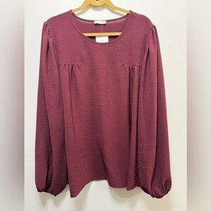 Maroon Boutique Top - New with Tags